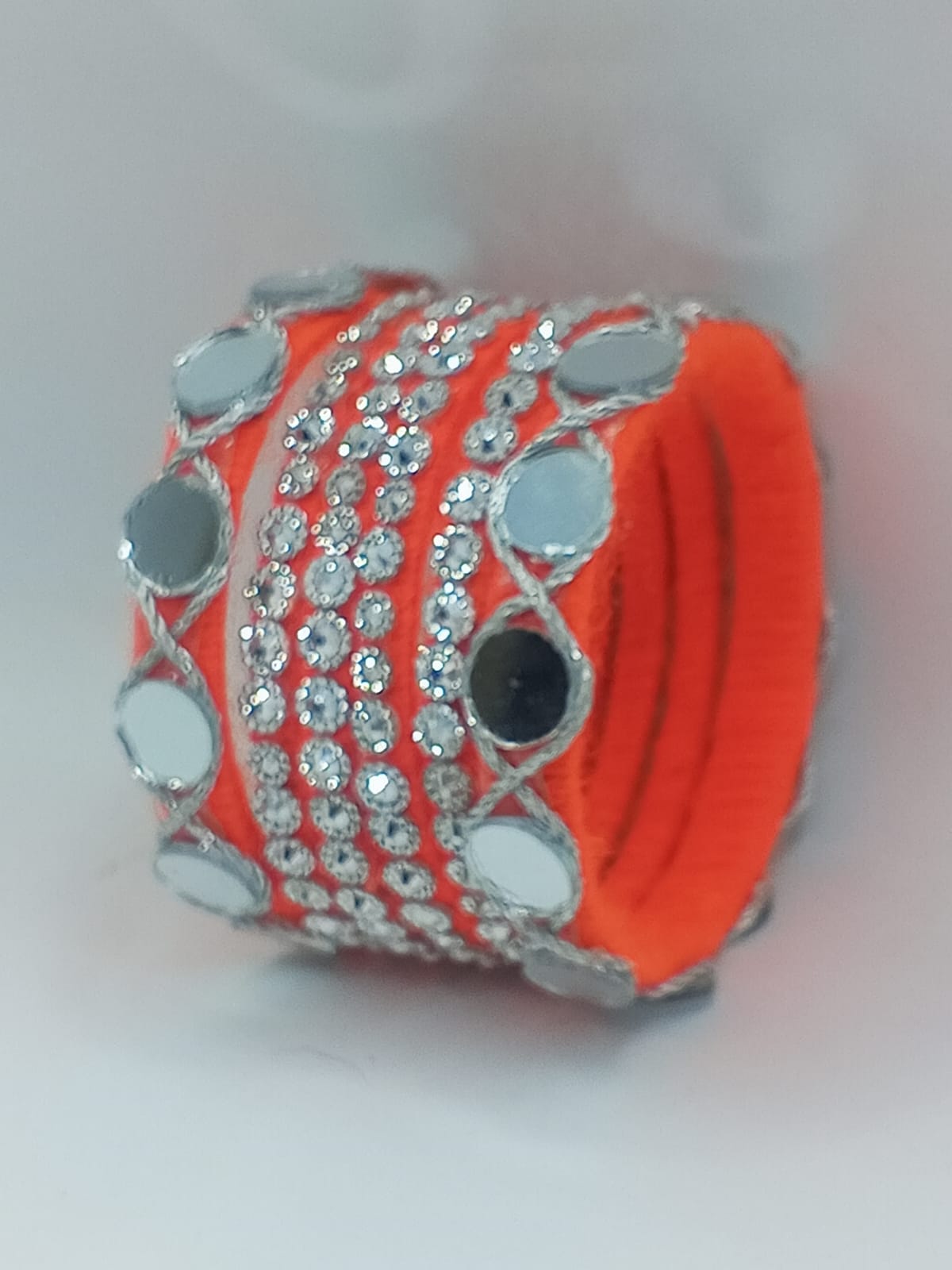 Autumn Glow Amber Stone Bangles – Set of 6