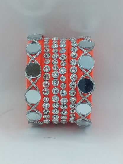 Autumn Glow Amber Stone Bangles – Set of 6